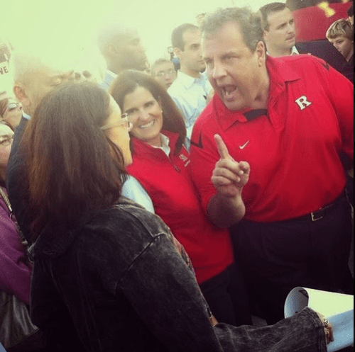 Chris Christie yelling at teacher