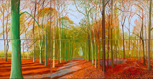 wolgate woods 2006 by david hockney
